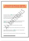 UMASS PSYCH 350 EXAM 3 2025&sol;2026 QUESTIONS AND ANSWERS 100&percnt; PASS