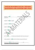 PSYCH 350 PURDUE EXAM 1 2025&sol;2026 QUESTIONS AND ANSWERS 100&percnt; PASS
