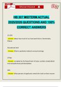 HB 307 MIDTERM ACTUAL 2025&sol;2026 QUESTIONS AND 100&percnt; CORRECT ANSWERS
