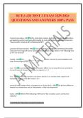 RCEA 420 TEST 2 EXAM 2025&sol;2026 QUESTIONS AND ANSWERS 100&percnt; PASS