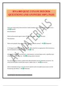 RNA 805 QUIZ 2 EXAM 2025&sol;2026 QUESTIONS AND ANSWERS 100&percnt; PASS