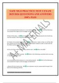 SAFE MLO PRACTICE TEST 2 EXAM 2025&sol;2026 QUESTIONS AND ANSWERS 100&percnt; PASS