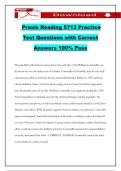 Praxis Reading 5713 Practice Test Questions with Correct Answers 100&percnt; Pass