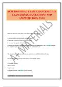 SCM 3005 FINAL EXAM CHAPTERS 12-16 EXAM 2025&sol;2026 QUESTIONS AND ANSWERS 100&percnt; PASS