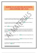 SEJPME EXAM 2025&sol;2026 QUESTIONS AND ANSWERS 100&percnt; PASS