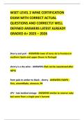 WSET LEVEL 2 WINE CERTIFICATION EXAM WITH CORRECT ACTUAL QUESTIONS AND CORRECTLY WELL DEFINED ANSWERS LATEST ALREADY GRADED A&plus; 2025 &ndash; 2026
