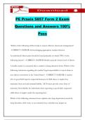 PE Praxis 5857 Form 2 Exam Questions and Answers 100&percnt; Pass