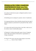 PROMULGATED FORMS CHAMPIONS COMPREHENSIVE EXAM 2026 FULL QUESTIONS AND VERIFIED ANSWERS