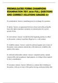 PROMULGATED FORMS CHAMPIONS EXAMINATION TEST 2026 FULL QUESTIONS AND CORRECT SOLUTIONS GRADED A&plus;