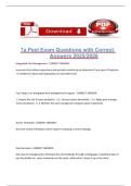 7a Pest Exam Questions with Correct Answers 2025-2026