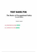 Test Bank - Basics of Occupational Safety&comma; The 2nd Edition &lpar;Goetsch&comma; 2013&rpar;&comma; Chapter 1-20 &vert; All Chapters