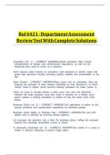 BUL 4421 - DEPARTMENT ASSESSMENT REVIEW TEST WITH COMPLETE SOLUTIONS