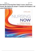 Test Bank for Nursing Now Today's Issues&comma; Tomorrows Trends&comma; 8th Edition by Joseph T&period; Catalano All Chapters 1-30 LATEST