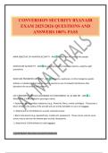 CONVERSION SECURITY RYANAIR EXAM 2025&sol;2026 QUESTIONS AND ANSWERS 100&percnt; PASS