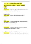GIA DE 2 Exam Questions and Answers 100- Score Latest update 2026&period;docx