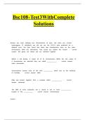 BSC 108 - TEST 3 WITH COMPLETE SOLUTIONS