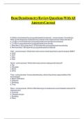 BONE DENSITOMETRY REVIEW QUESTIONS WITH ALL ANSWERS CORRECT&period;