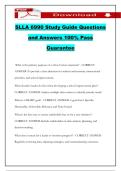SLLA 6990 Study Guide Questions and Answers 100&percnt; Pass Guarantee