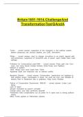 BRITAIN 1851-1914&comma; CHALLENGE AND TRANSFORMATION TEST Q AND A