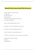 BRANCH 2 PEST LICENSE EXAM WITH ALL ANSWERS