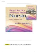 Test Bank for Psychiatric-Mental Health Nursing 9th Edition by Sheila L. Videbeck All Chapters (1-24)