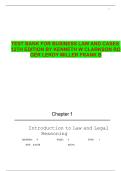TEST BANK FOR BUSINESS LAW AND CASES 12TH EDITION BY KENNETH W CLARKSON ROGER LEROY MILLER FRANK B
