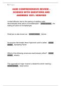 AAMI COMPREHENSIVE REVIEW &ndash;  SCIENCE WITH QUESTIONS AND  ANSWERS 100&percnt; VERIFIED