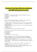 1 AWHONN FETAL HEART MONITORING BASICS TEST WITH ALL ANSWERS CORRECT