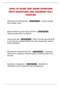 APEA 3P EXAM TEST BANK OVERVIEW  WITH QUESTIONS AND ANSWERS 100&percnt;  VERIFIED