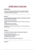 LETRS Units 5 - 8 Post Test QUESTIONS & ANSWERS &lpar;A&plus; GRADED 100&percnt; VERIFIED&rpar;&vert; 2025&sol;2026