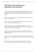Wall Street LBO Guide Exam Questions and Answers