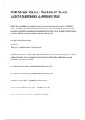 Wall Street Oasis - Technical Guide Exam Questions & Answers