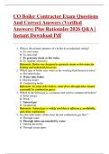CO Asphalt Paving Contractor Exam  Questions And Correct Answers   &lpar;Verified Answers&rpar; Plus Rationale2026  Q&A&vert; Instant Download Pdf  