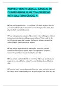 PROPHECY HEALTH MEDICAL SURGICAL RN COMPREHENSIVE EXAM 2026 QUESTIONS WITH SOLUTIONS GRADED A&plus;
