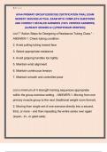 AFAA PRIMARY GROUP EXERCISE CERTIFICATION FINAL EXAM  NEWEST 2025&sol;2026 ACTUAL EXAM WITH COMPLETE QUESTIONS  AND CORRECT DETAILED ANSWERS &lpar;100&percnt; VERIFIED ANSWERS&rpar;  &vert;ALREADY GRADED A&plus;&vert; &vert;&vert;PROFESSOR VERIFIED&vert;&vert; 