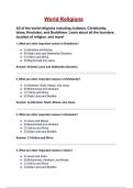 World Religions Questions & ANSWERS &lpar;A&plus; GRADED 100&percnt; VERIFIED&rpar;&vert; 2025&sol;2026