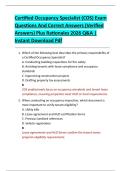 Certified Occupancy Specialist &lpar;COS&rpar; Exam  Questions And Correct Answers &lpar;Verified  Answers&rpar; Plus Rationales 2026 Q&A &vert;  Instant Download Pdf 