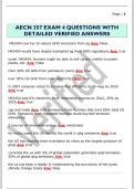 AECN 357 EXAM 4 QUESTIONS WITH  DETAILED VERIFIED ANSWERS
