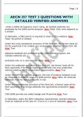 AECN 357 TEST 3 QUESTIONS WITH  DETAILED VERIFIED ANSWER
