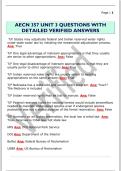 AECN 357 UNIT 3 QUESTIONS WITH  DETAILED VERIFIED ANSWERS