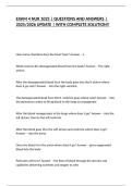 EXAM 4 NUR 1025 &vert; QUESTIONS AND ANSWERS &vert; 2025&sol;2026 UPDATE &vert; WITH COMPLETE SOLUTION&excl;&excl;