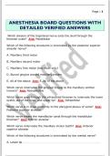 ANESTHESIA BOARD QUESTIONS WITH  DETAILED VERIFIED ANSWERS