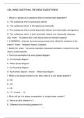 ASU MSE 250 FINAL REVIEW QUESTIONS