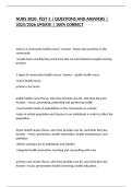 NURS 3020- TEST 1 &vert; QUESTIONS AND ANSWERS &vert; 2025&sol;2026 UPDATE &vert; 100&percnt; CORRECT