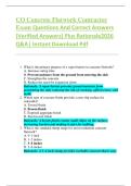 CO Concrete Flatwork Contractor  Exam Questions And Correct Answers    &lpar;Verified Answers&rpar; Plus Rationale2026  Q&A&vert; Instant Download Pdf   