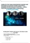 COMPLETE TEST BANK RADIOGRAPHIC IMAGING AND  EXPOSURE 5TH EDITION FAUBER QUESTIONS &  ANSWERS WITHRATIONALES &lpar;CHAPTER 1 &Tab;-10&rpar;&vert;ALL  CHAPTERS AVAILABLE 2026 A&plus; GURANTEED 