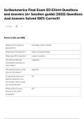ScribeAmerica Final Exam ED EXAM Questions and Answers &lpar;A&plus; Solution guide&rpar; &lpar;2025&rpar; Questions And Answers Solved 100&percnt; Correct&excl;&excl;