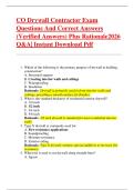 CO Drywall Contractor Exam  Questions And Correct Answers   &lpar;Verified Answers&rpar; Plus Rationale2026  Q&A&vert; Instant Download Pdf 
