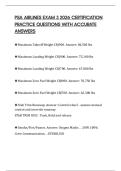 PSA AIRLINES EXAM 3 2026 CERTIFICATION PRACTICE QUESTIONS WITH ACCURATE ANSWERS