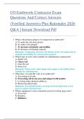 CO Earthwork Contractor Exam  Questions And Correct Answers   &lpar;Verified Answers&rpar; Plus Rationales 2026   Q&A &vert; Instant Download Pdf